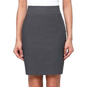Womens Stretch Knee Pencil Skirt High Waisted Slim Fit Office Work Business